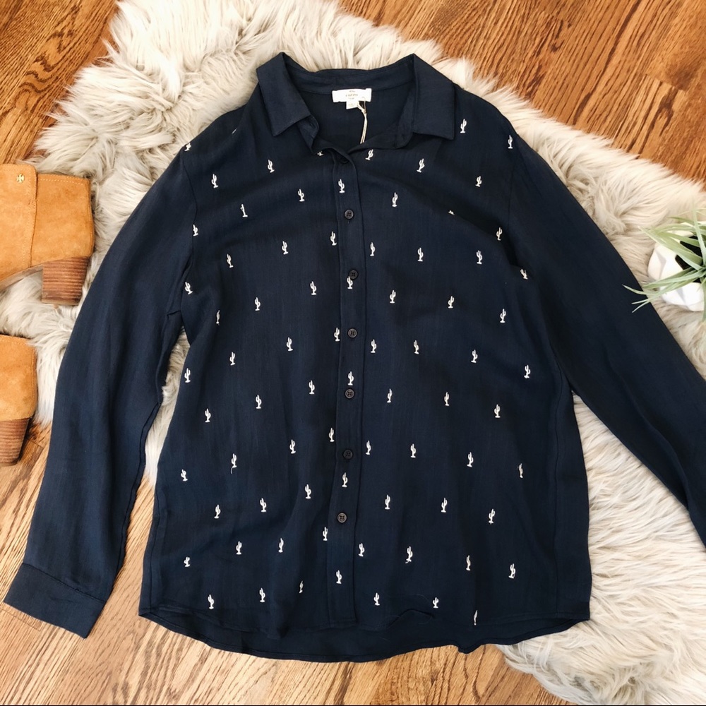 Cactus Button Down Top